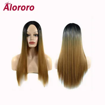 Alororo Female Mix Color Straight Synthetic Wig 24inch Ombre Fashion Lady Long Wigs Use for Party and Cosplay 12 Color Available 
Alororo Female Mix Color Straight Synthetic Wig 24inch Ombre Fashion Lady Long Wigs Use for Party and Cosplay 12 Color Available