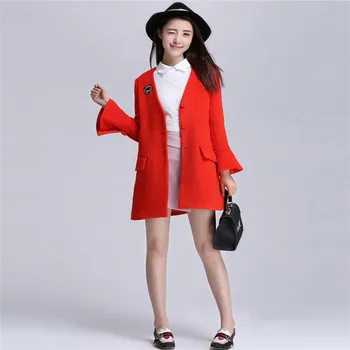 Elite Lotus Leaf Sleeve Single-row Button Wool Overcoat Embroidered Long Korean Wool Overcoat
Elite Lotus Leaf Sleeve Single-row Button Wool Overcoat Embroidered Long Korean Wool Overcoat