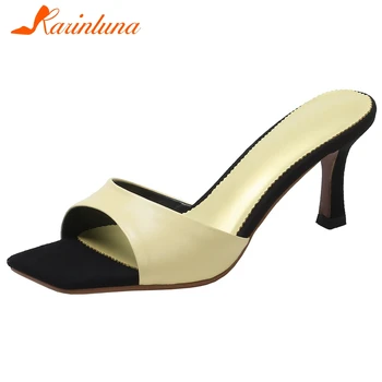 Karinluna 2020 New Fashion Leather Cow Leather Open Toe Summer Shoes Woman Pumps Mules Strange Style Slip-On Pumps Women Shoes
Karinluna 2020 New Fashion Leather Cow Leather Open Toe Summer Shoes Woman Pumps Mules Strange Style Slip-On Pumps Women Shoes