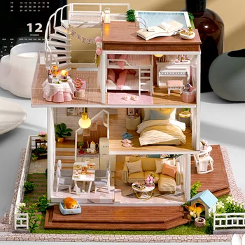 Large DIY Wooden Doll Houses Miniature Furniture Kit 3 Story Villa Model Building Toys for Kids Christmas Birthday New Year Gift
Large DIY Wooden Doll Houses Miniature Furniture Kit 3 Story Villa Model Building Toys for Kids Christmas Birthday New Year Gift