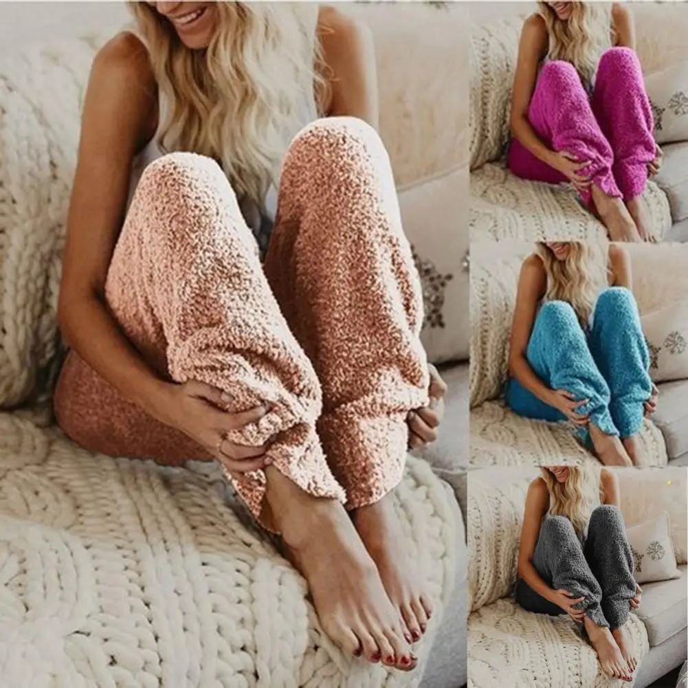 European and American New women's warm sleep pants Winter Warm Fleece sleepwear Long Pants Women Solid Color Loungewear Nightwea 
European and American New women's warm sleep pants Winter Warm Fleece sleepwear Long Pants Women Solid Color Loungewear Nightwea