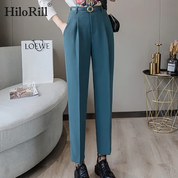 HiloRill Office Suit Pants Women High Waist Pleated Trousers Female Solid Color Casual Long Pants With Belt Pantalones Mujer
HiloRill Office Suit Pants Women High Waist Pleated Trousers Female Solid Color Casual Long Pants With Belt Pantalones Mujer