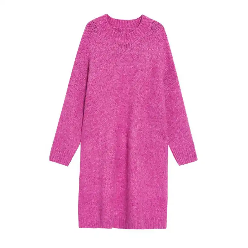 fuchsia sweater dress