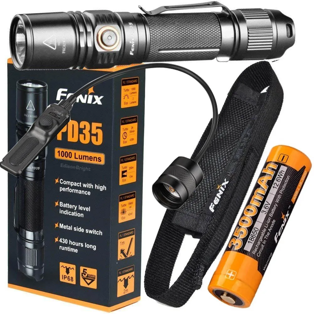 Fenix PD35 V2.0 2018 Edition V2 1000 люмен CREE XP-L HI V3 светодиодный тактический фонарь с ARB-L18-3500 18650