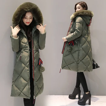 Women Parkas Winter jacket Warm Thicken Long Hooded Cotton Padded Parkas Causal Female Big Fur Jacket Coat M-3XL
Women Parkas Winter jacket Warm Thicken Long Hooded Cotton Padded Parkas Causal Female Big Fur Jacket Coat M-3XL