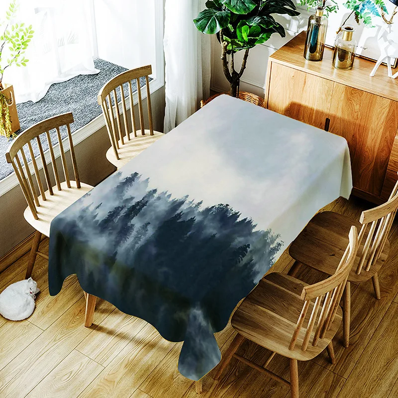 Mountain Landscape Forest Tablecloth Waterproof Oilcloth Rectangular Tapete Table Cloth Dining Kitchen Table Cover Protector
Mountain Landscape Forest Tablecloth Waterproof Oilcloth Rectangular Tapete Table Cloth Dining Kitchen Table Cover Protector