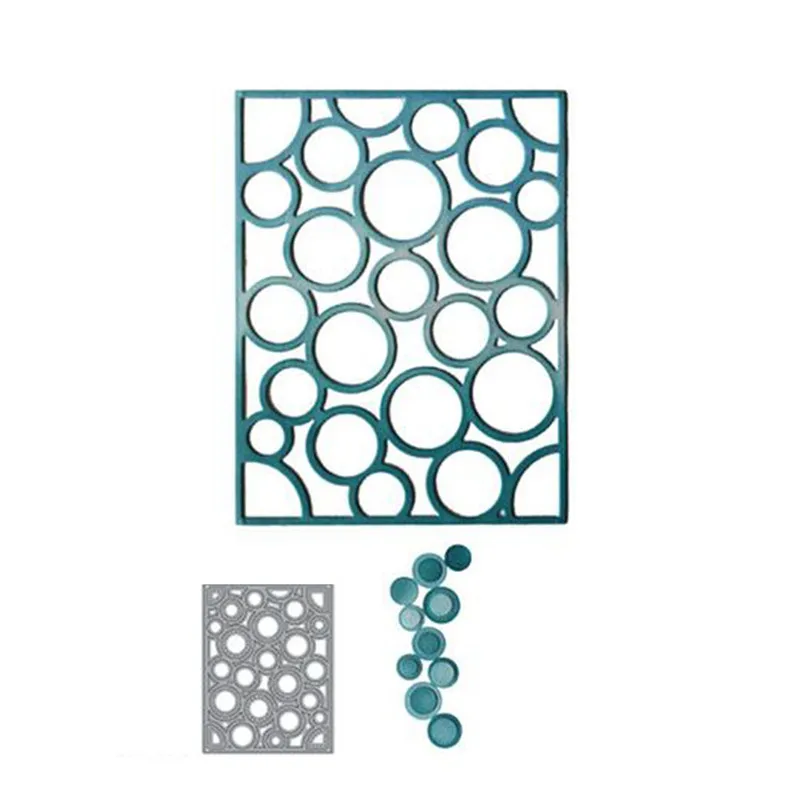 Naifumodo Circle Background Metal Cutting Dies Rectangle for Scrapbooking Card Making Album Embossing Crafts Paper Stencil | Дом и сад