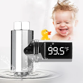 LED Display Celsius Water Temperature Meter Monitor Electricity Shower Thermometer 360 Degrees Rotation Flow Self-Generating
LED Display Celsius Water Temperature Meter Monitor Electricity Shower Thermometer 360 Degrees Rotation Flow Self-Generating
