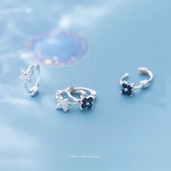 Modian Sparking Black Zircon Flowers Hoop Earring for Women Fashion Pure 925 Sterling Silver Flora Earring Fine Jewelry Bijoux
Modian Sparking Black Zircon Flowers Hoop Earring for Women Fashion Pure 925 Sterling Silver Flora Earring Fine Jewelry Bijoux