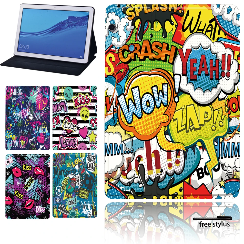 Tablet Case for Huawei MediaPad T5 10 10.1 Inch/T3 10 9.6 Inch/MediaPad T3 8.0 - Graffiti Series Leather Folio Stand Cover Case
Tablet Case for Huawei MediaPad T5 10 10.1 Inch/T3 10 9.6 Inch/MediaPad T3 8.0 - Graffiti Series Leather Folio Stand Cover Case