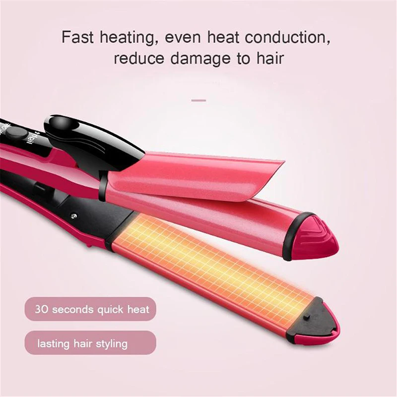 2 In 1 Hair Curling Iron Electric Hair Straightener Curl Hair Styling Tools 360 Degree Rotatable Clip Hair Curler
2 In 1 Hair Curling Iron Electric Hair Straightener Curl Hair Styling Tools 360 Degree Rotatable Clip Hair Curler