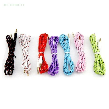 Braided Woven AUX 3.5mm Audio Car Extention Cable wire Auxiliary Stereo Jack Male 3ft Lead For Iphone Mobile Phone 500pcs/lot
Braided Woven AUX 3.5mm Audio Car Extention Cable wire Auxiliary Stereo Jack Male 3ft Lead For Iphone Mobile Phone 500pcs/lot