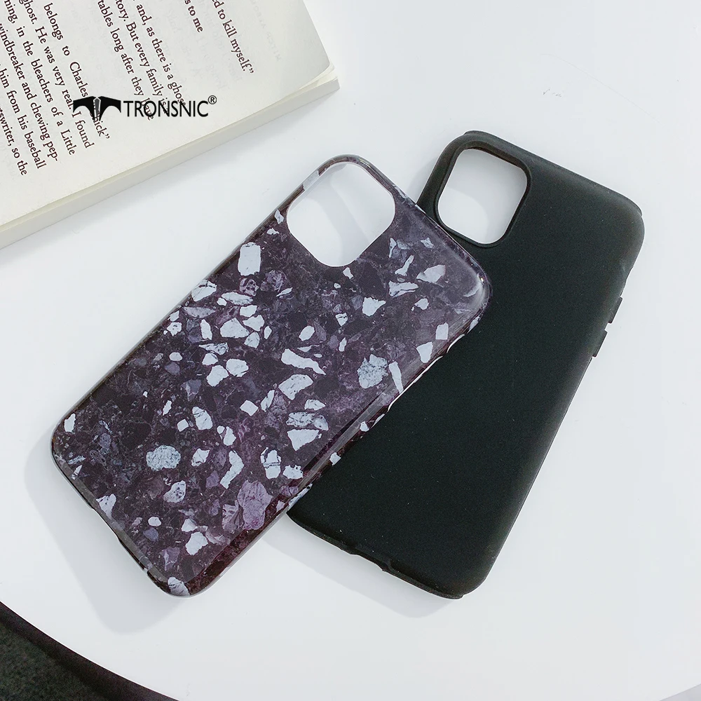 Texture Marble Phone Case for iPhone 11 Pro Max XR XS MAX Hard PC Silicone Black White 6s 7 8 Plus Covers Luxury | Мобильные