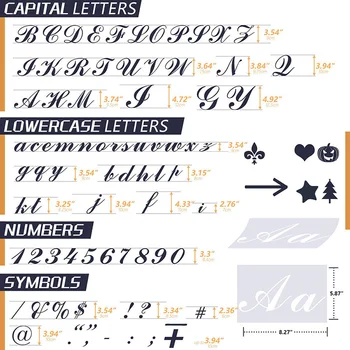 HOT 40pcs Set English Letter Stencils for Painting Mould Alphabet Signs Calligraphy Font Upper Lowercase Letters Reusable NDS
HOT 40pcs Set English Letter Stencils for Painting Mould Alphabet Signs Calligraphy Font Upper Lowercase Letters Reusable NDS