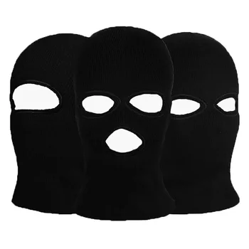 Full Face Cover Mask Three 3 Hole Balaclava Knit Hat Winter Stretch Snow Mask Beanie Hat Cap New Black Thick Warm Face Masks
Full Face Cover Mask Three 3 Hole Balaclava Knit Hat Winter Stretch Snow Mask Beanie Hat Cap New Black Thick Warm Face Masks