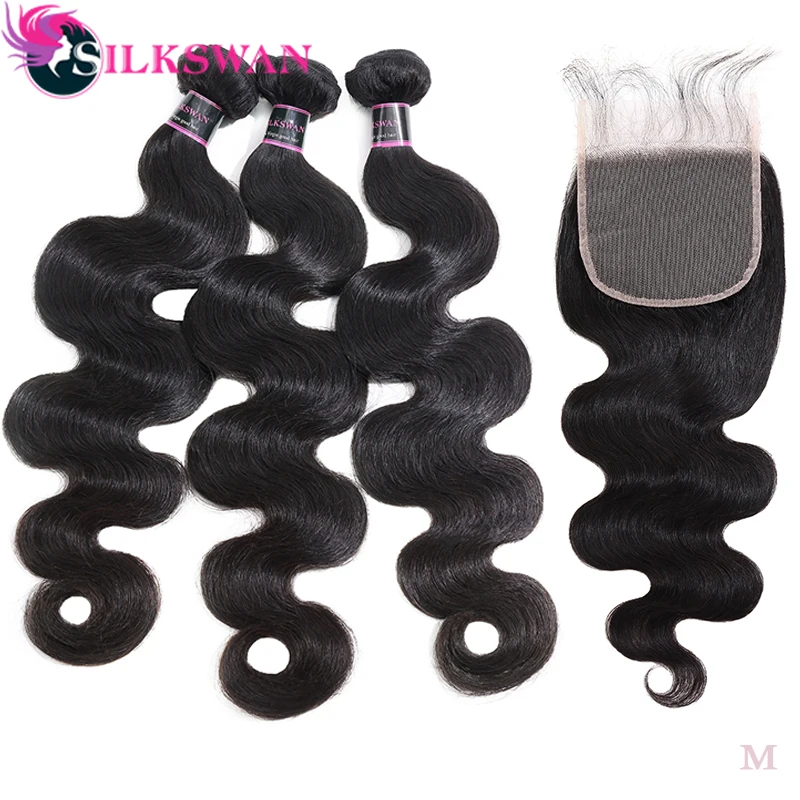 Bundles with Closure Silkswan Hair 5x5 Lace Closure with Human Hair Bundles Brazilian Remy Hair Extensions Double Hair Weft
Bundles with Closure Silkswan Hair 5x5 Lace Closure with Human Hair Bundles Brazilian Remy Hair Extensions Double Hair Weft