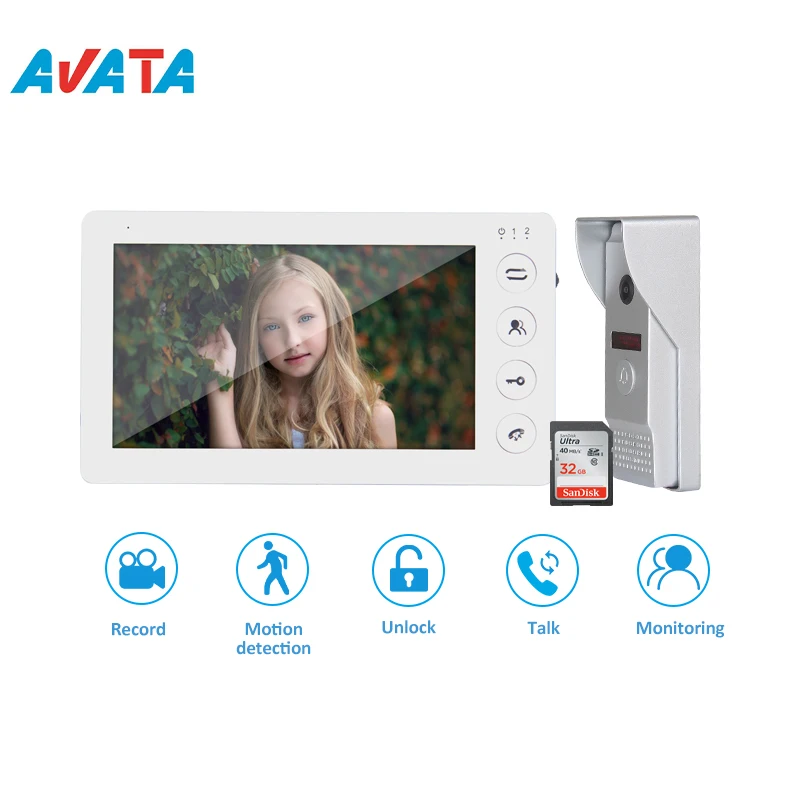 Wired Video Doorbell 7 Inch HD Monitor Door Phone Intercom Entry Security System IP65 Waterproof Call Panel IR Camera
Wired Video Doorbell 7 Inch HD Monitor Door Phone Intercom Entry Security System IP65 Waterproof Call Panel IR Camera