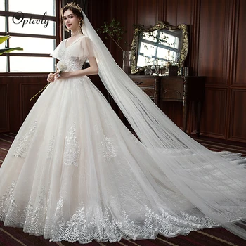 Optcely Hot Sale Romantic V-neck Flare Sleeve A-Line Wedding Dresses 2019 Appliques Beaded Lace Up Bridal Gown Vestido De Noiva
Optcely Hot Sale Romantic V-neck Flare Sleeve A-Line Wedding Dresses 2019 Appliques Beaded Lace Up Bridal Gown Vestido De Noiva