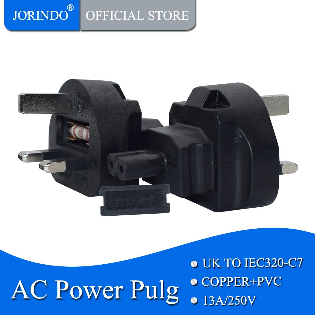 JORINDO UK 3 prong to IEC320 C7 AC Conversion plug,IEC320 C7 2 hole to UK Standards 3 pin Power Conversion Adapter
JORINDO UK 3 prong to IEC320 C7 AC Conversion plug,IEC320 C7 2 hole to UK Standards 3 pin Power Conversion Adapter