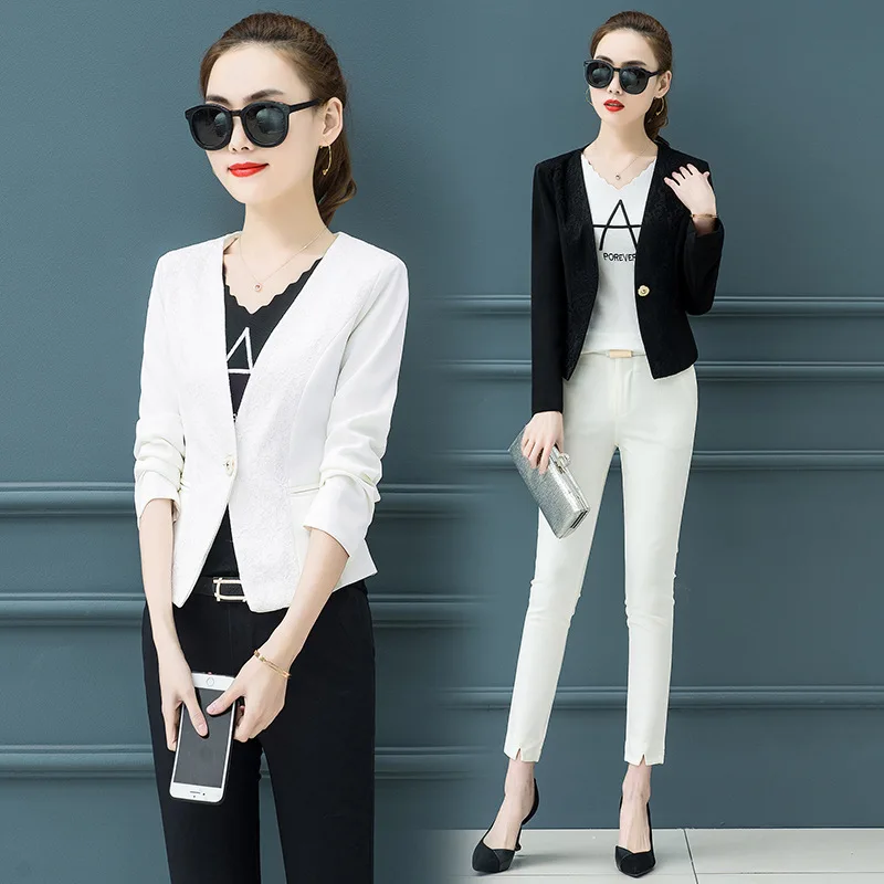 2019 Spring And Autumn Korean-style New Style Long Sleeve Slim Fit Ol Career Slim Fit Small Suit Cropped Jacket Women's
2019 Spring And Autumn Korean-style New Style Long Sleeve Slim Fit Ol Career Slim Fit Small Suit Cropped Jacket Women's