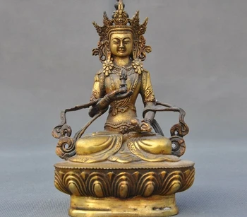 6" Tibet bronze Gilt Buddhism Vajradhara Vajrasattva Boddhisattva Buddha Statue
6" Tibet bronze Gilt Buddhism Vajradhara Vajrasattva Boddhisattva Buddha Statue