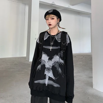 Versatile commuter angel wing print round neck for men and women wear loose fitting Pullover for spring and Autumn
Versatile commuter angel wing print round neck for men and women wear loose fitting Pullover for spring and Autumn