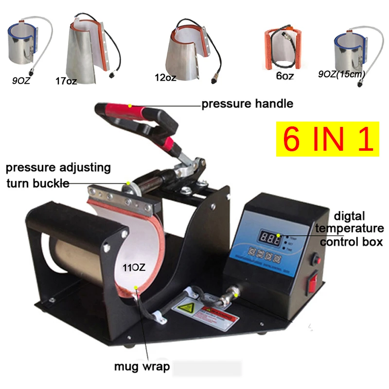 doubl display 6 in 1 Combo Mug Press Machine Mug Printing Machine Sublimation Printer for 6oz/9oz(15cm)/11oz/12oz/17oz bottle
doubl display 6 in 1 Combo Mug Press Machine Mug Printing Machine Sublimation Printer for 6oz/9oz(15cm)/11oz/12oz/17oz bottle