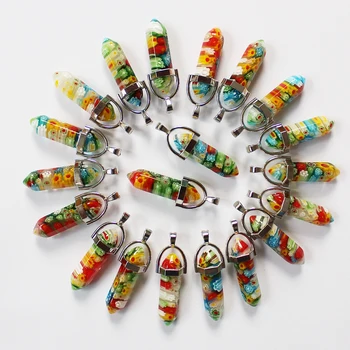 2019 Z Wholesale 24 pieces of color bullet glass necklace pendant pendant free shipping
2019 Z Wholesale 24 pieces of color bullet glass necklace pendant pendant free shipping