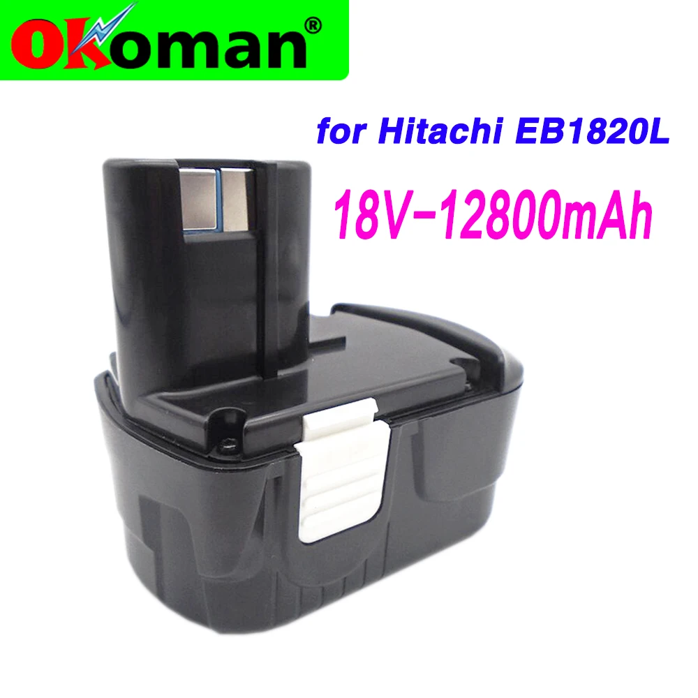 Rechargeable Battery 18V NI-MH 12800mAh for Hitachi Power Tool Screwdriver Drill: EB1820 EB1812 EB1830H EB1833X EB18B 322437
Rechargeable Battery 18V NI-MH 12800mAh for Hitachi Power Tool Screwdriver Drill: EB1820 EB1812 EB1830H EB1833X EB18B 322437