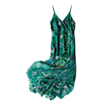 Summer New 2020 Elegant Dress Women High Quality Green Print Beach dress Chiffon Long Spaghetti Strap V-Neck Free Shipping
Summer New 2020 Elegant Dress Women High Quality Green Print Beach dress Chiffon Long Spaghetti Strap V-Neck Free Shipping