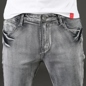 2020 Spring Autumn New Men Jeans Grey Classic Fashion Designer Denim Skinny Jeans Men's Casual High Quality Slim Fit Trousers
2020 Spring Autumn New Men Jeans Grey Classic Fashion Designer Denim Skinny Jeans Men's Casual High Quality Slim Fit Trousers