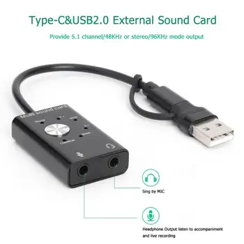 External Type C USB2.0 Sound Card USB C 3.5mm Audio Jack Headphone Aluminum Alloy Mic Adapter Support 3D Audio Technology
External Type C USB2.0 Sound Card USB C 3.5mm Audio Jack Headphone Aluminum Alloy Mic Adapter Support 3D Audio Technology