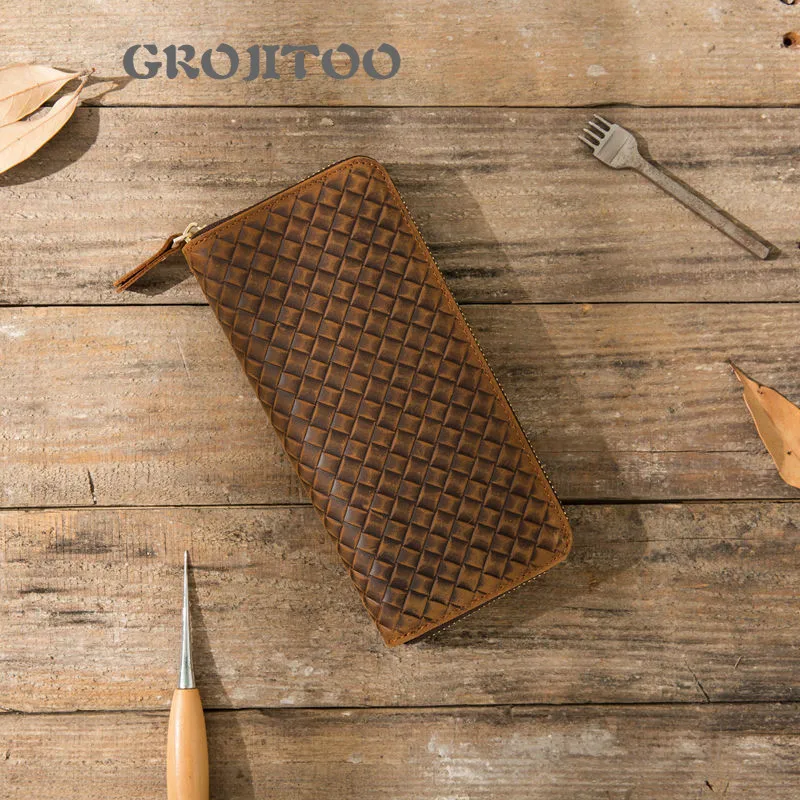 GROJITOO Handmade leather long wallet multi card bag men's handbag leather large capacity zipper mobile phone bag 
GROJITOO Handmade leather long wallet multi card bag men's handbag leather large capacity zipper mobile phone bag
