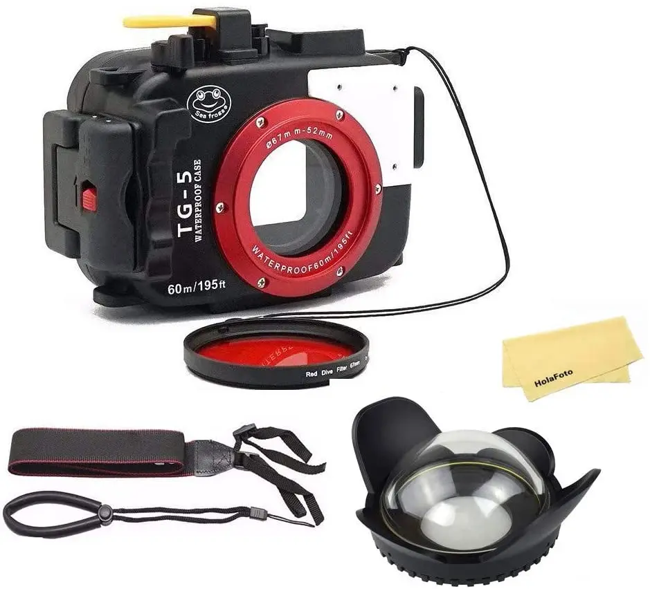 Seafrogs 60M Underwater Diving Waterproof Camera case for Olympus TG5 Camera With MEIKON 67mm Fisheyes TG-5
Seafrogs 60M Underwater Diving Waterproof Camera case for Olympus TG5 Camera With MEIKON 67mm Fisheyes TG-5