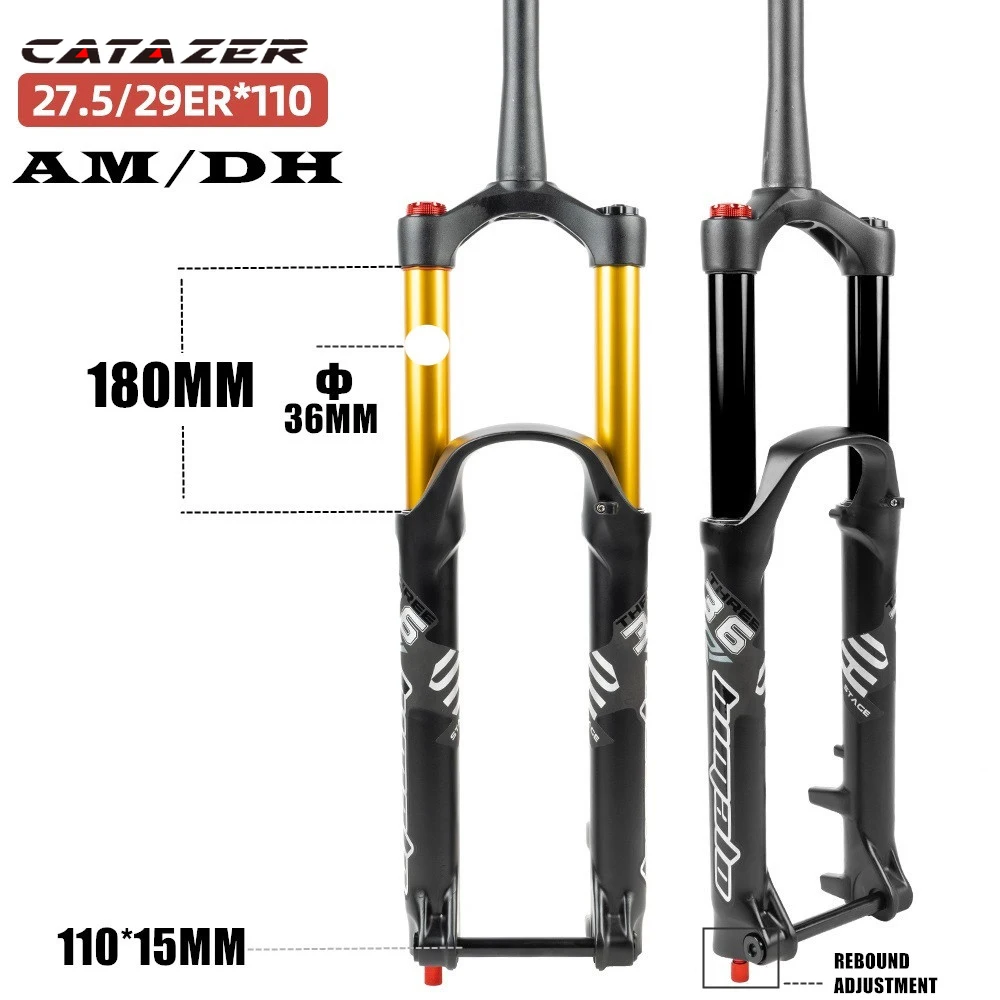 

Suspension Fork DH AM Down Hill Thru Axle 110MM*15MM Travel 180MM Mountain Bike MTB AIR Fork Mtb Fork 29