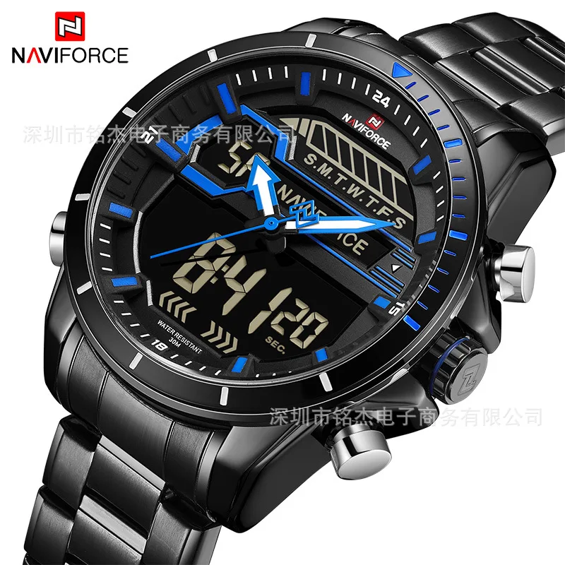Naviforce Xiang 9133 MEN'S Watch Men Dual Display Night Light Multi-functional Waterproof Sports Watch MEN'S Watch
Naviforce Xiang 9133 MEN'S Watch Men Dual Display Night Light Multi-functional Waterproof Sports Watch MEN'S Watch