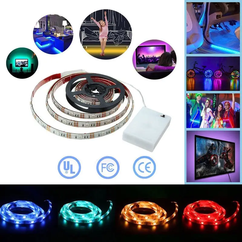 Ribbon RGB LED Strip Battery Operated SMD 5050 Tape Lights Waterproof IR RF Remote Control 4AA Battery Powered Fita LED Stripe
Ribbon RGB LED Strip Battery Operated SMD 5050 Tape Lights Waterproof IR RF Remote Control 4AA Battery Powered Fita LED Stripe