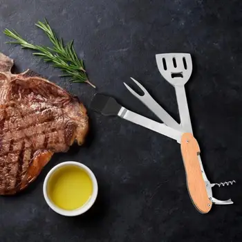 Stainless Steel Multifunctional BBQ Tool Vapor Cleaner BBQ Spoon Tools Bottle Opener Knife Fork Outdoor Accessories Brush E3O7
Stainless Steel Multifunctional BBQ Tool Vapor Cleaner BBQ Spoon Tools Bottle Opener Knife Fork Outdoor Accessories Brush E3O7