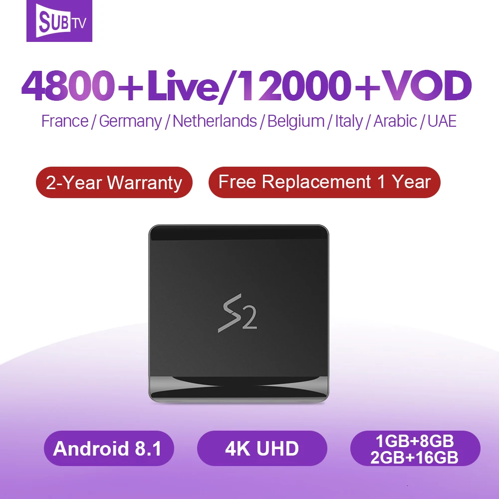 Leadcool S2 IPTV France Arabic Turkey IPTV Subscription Italia Spain Portugal Germany Android 8.1 Smart TV Box Belgium IP TV
Leadcool S2 IPTV France Arabic Turkey IPTV Subscription Italia Spain Portugal Germany Android 8.1 Smart TV Box Belgium IP TV