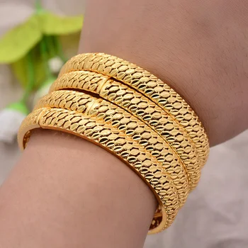 Annayoyo 4pcs 24K Dubai bangles Ethiopian jewelry bracelets for women African wedding jewelry For Bangles Party gifts
Annayoyo 4pcs 24K Dubai bangles Ethiopian jewelry bracelets for women African wedding jewelry For Bangles Party gifts