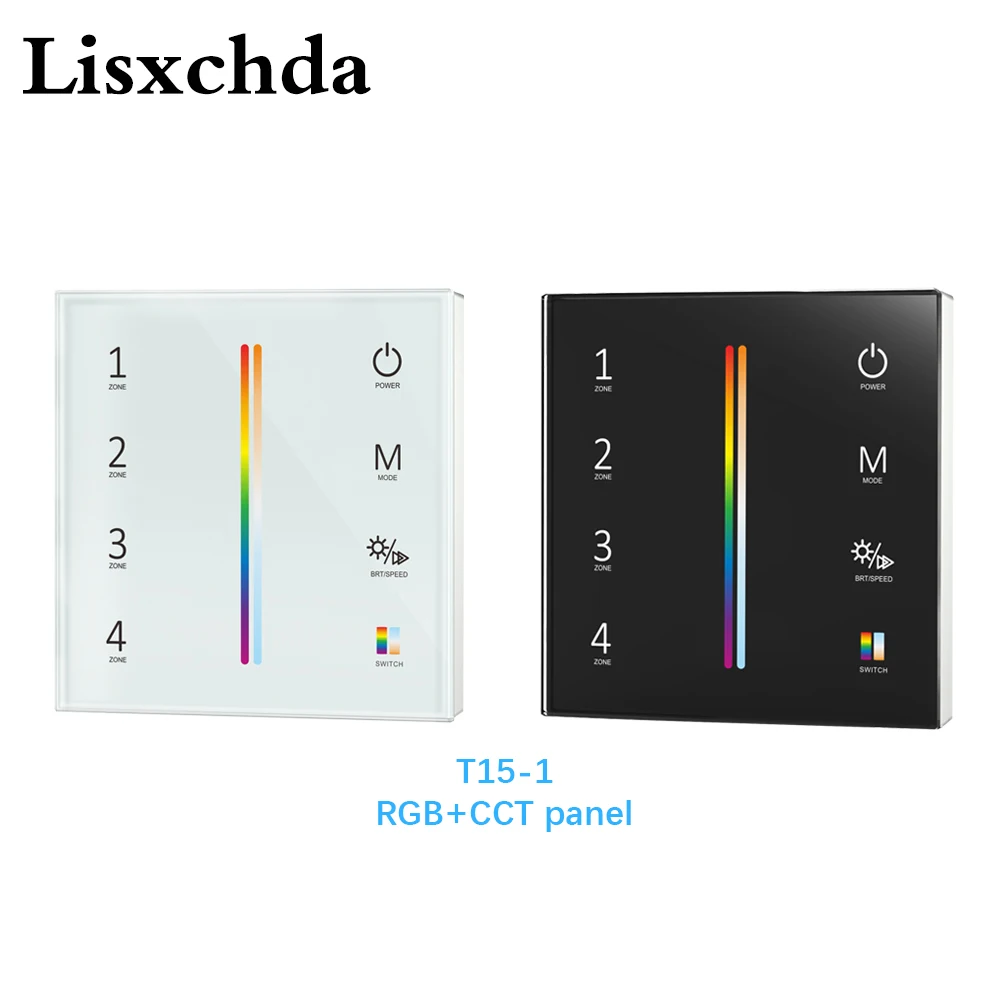 4 Zones 5 IN 1 Wall Touch Panel DMX Master Controller 110-220VAC 2.4G RF Glass Dimmer For Single color/CCT/RGB/RGBW/RGB+CCT Tape
4 Zones 5 IN 1 Wall Touch Panel DMX Master Controller 110-220VAC 2.4G RF Glass Dimmer For Single color/CCT/RGB/RGBW/RGB+CCT Tape