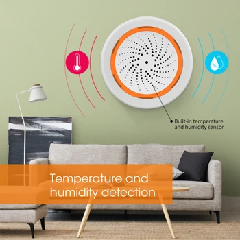 NEO Tuya Smart Zigbee Temperature Humidity Sensor 90DB Built-in Siren Alarm Sensor Work with Gateway Hub Home Automation Scene
NEO Tuya Smart Zigbee Temperature Humidity Sensor 90DB Built-in Siren Alarm Sensor Work with Gateway Hub Home Automation Scene