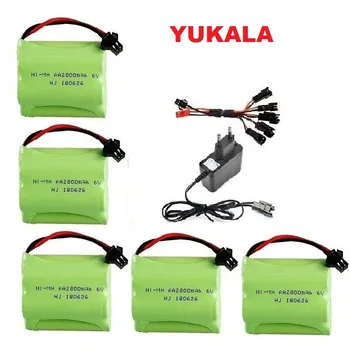 YUKALA 6v 2800mah T style High capacity AA Ni-MH rechargeable Battery with charger for RC car RC trucks RC boat 
YUKALA 6v 2800mah T style High capacity AA Ni-MH rechargeable Battery with charger for RC car RC trucks RC boat