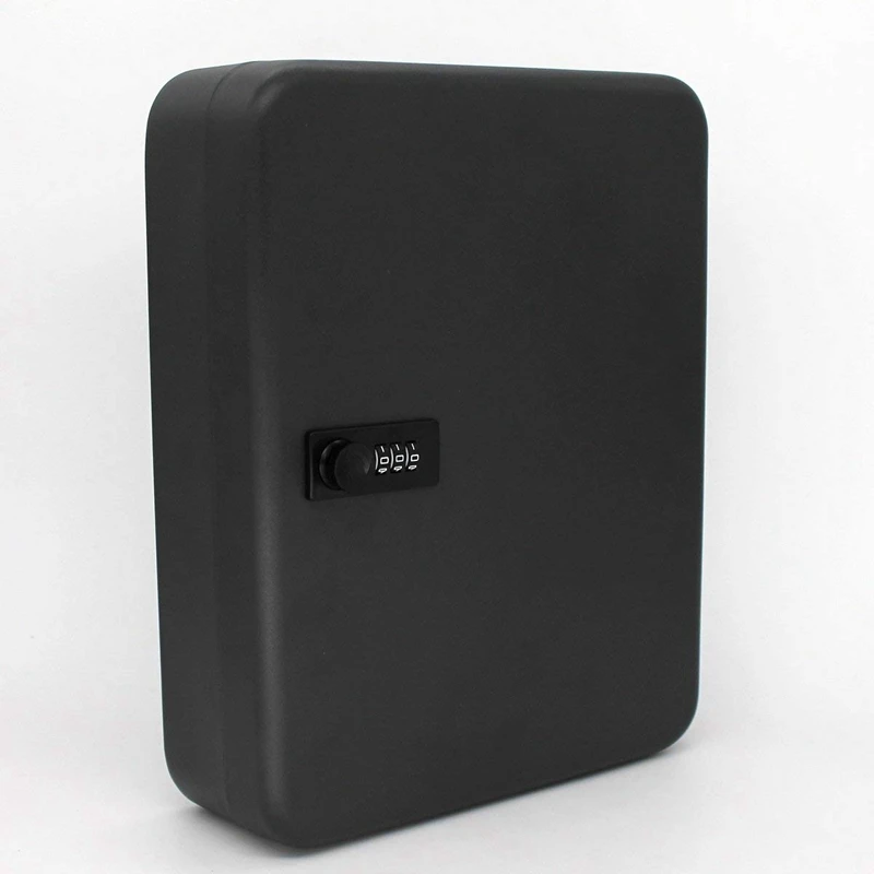 Wall Mounted Key Cabinet Password Lock Security Keybox Storage Box Contains 36 key card For Company Home Office Hanging Car Key 7