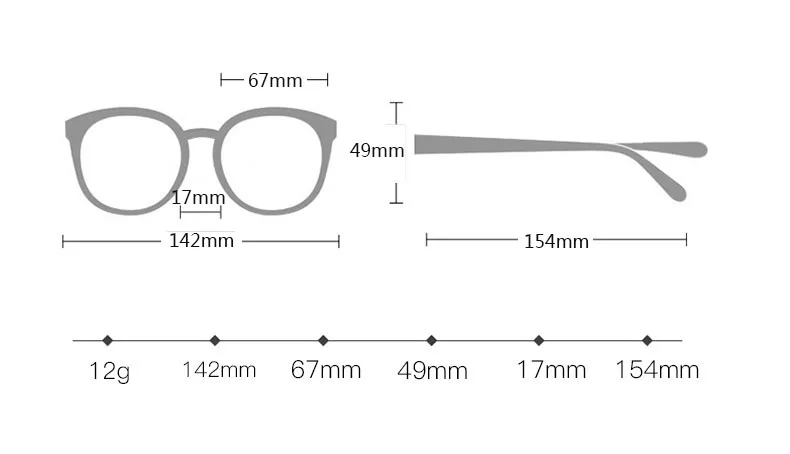Damskie okrągłe okulary dla krótkowzrocznych Oprawki żywica dla wady -0.5 -1.0 -1.5 -2.0 -2.5 -3.0 do -6.0 -7.0 -8.0 10 Hc53242741dca49818ace5786edaa191cg