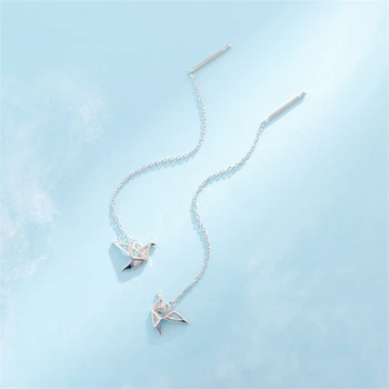 Cute Korean Jewelry Tibetan Sliver Animal Paper Crane Long Tassel Earrings 2019 Sweet Cubic Zircon Stone Women&Girl KED3271
Cute Korean Jewelry Tibetan Sliver Animal Paper Crane Long Tassel Earrings 2019 Sweet Cubic Zircon Stone Women&Girl KED3271