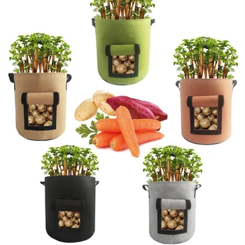 4 Gallon Root Plant Growing Bag Vegetable Potato Pot Aeration Basket Side Window
4 Gallon Root Plant Growing Bag Vegetable Potato Pot Aeration Basket Side Window