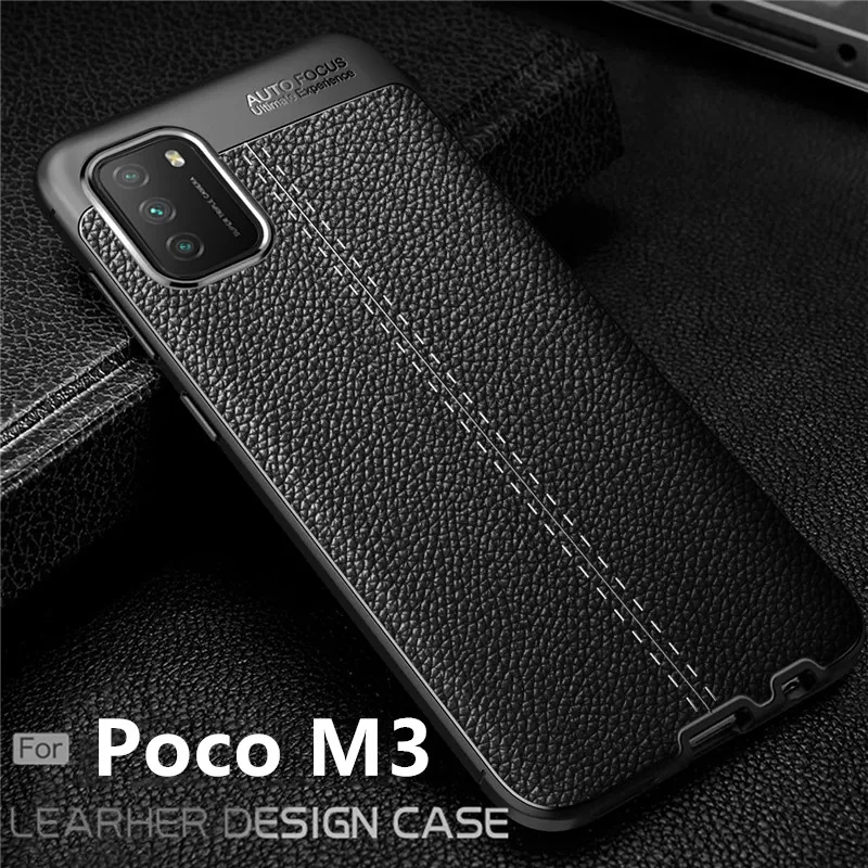 

For Cover Poco M3 Case For Xiaomi Poco M3 Capas Shockproof Bumper TPU Leather For Fundas Redmi Note 9 Pro Poco X3 NFC M3 Cover