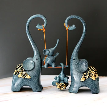 Resin Abstract Elephant Family Statue Swing Elephant Sculpture Adornment Home Decor Birthday Handmade Carving and Painted Love
Resin Abstract Elephant Family Statue Swing Elephant Sculpture Adornment Home Decor Birthday Handmade Carving and Painted Love
