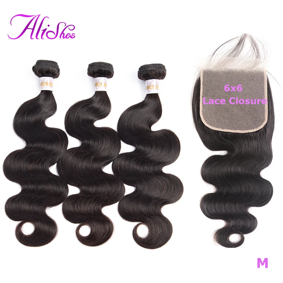 Alishes Brazilian Body Wave Bundles With Closure 6x6 Lace Deep Part Human Hair Closure With Remy Weave 3 Bundles Natural Color
Alishes Brazilian Body Wave Bundles With Closure 6x6 Lace Deep Part Human Hair Closure With Remy Weave 3 Bundles Natural Color